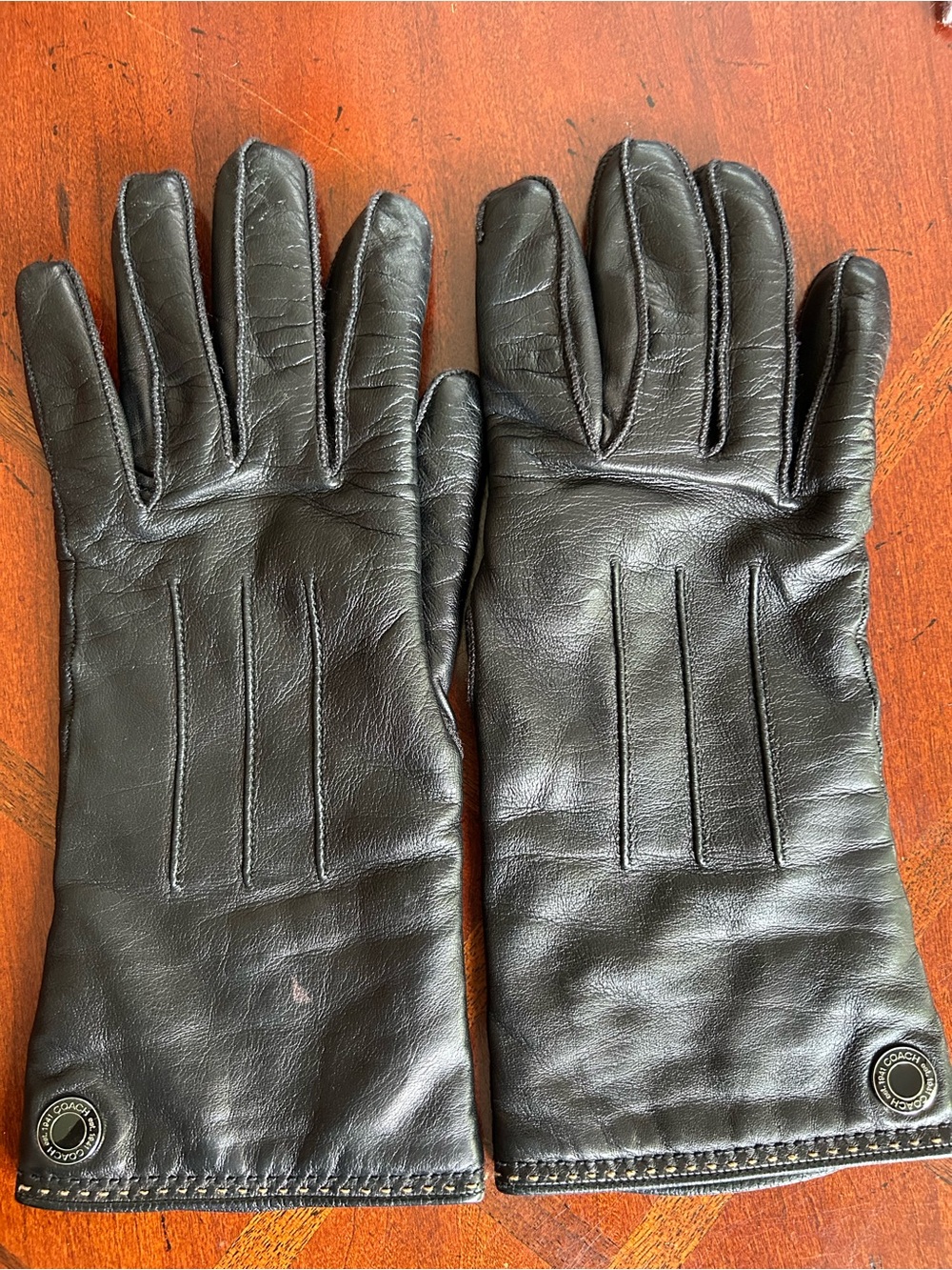 Coach Black Leather women’s Gloves - Classic Winter Accessory